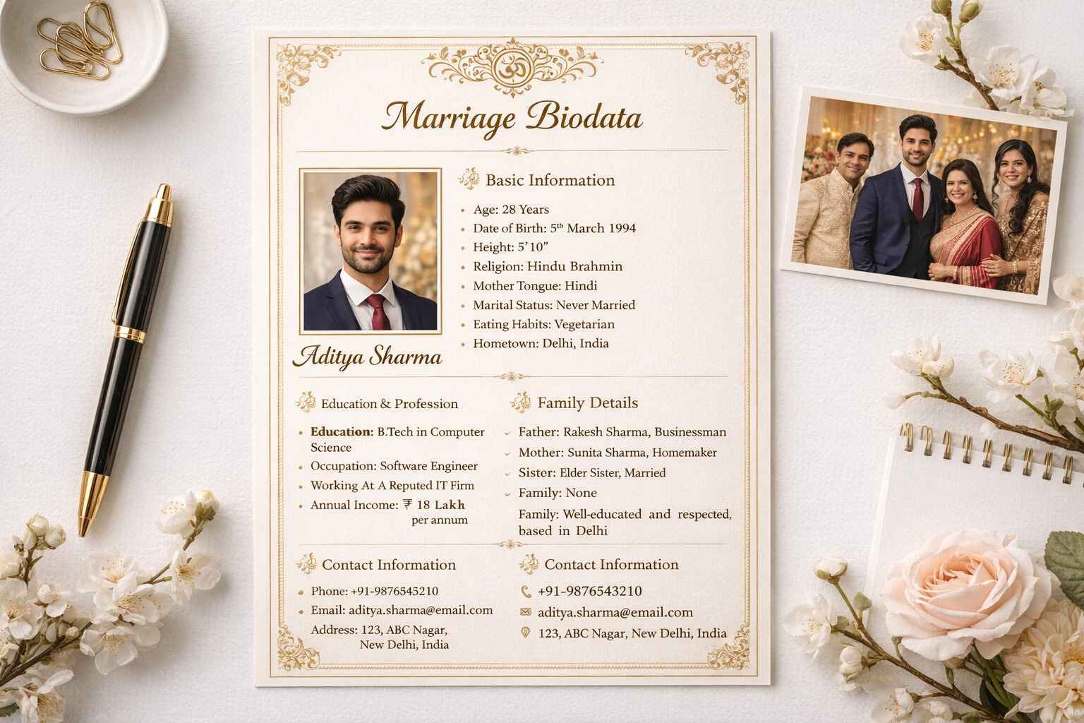 Marriage Biodata Format for Boy — Complete Guide with Examples 2026