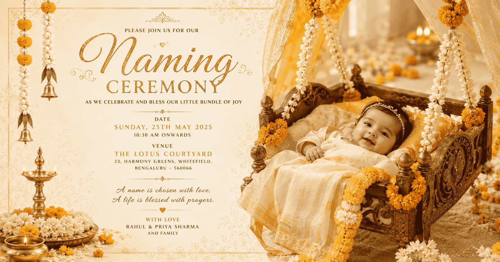 Naming Ceremony Invitation Wording India