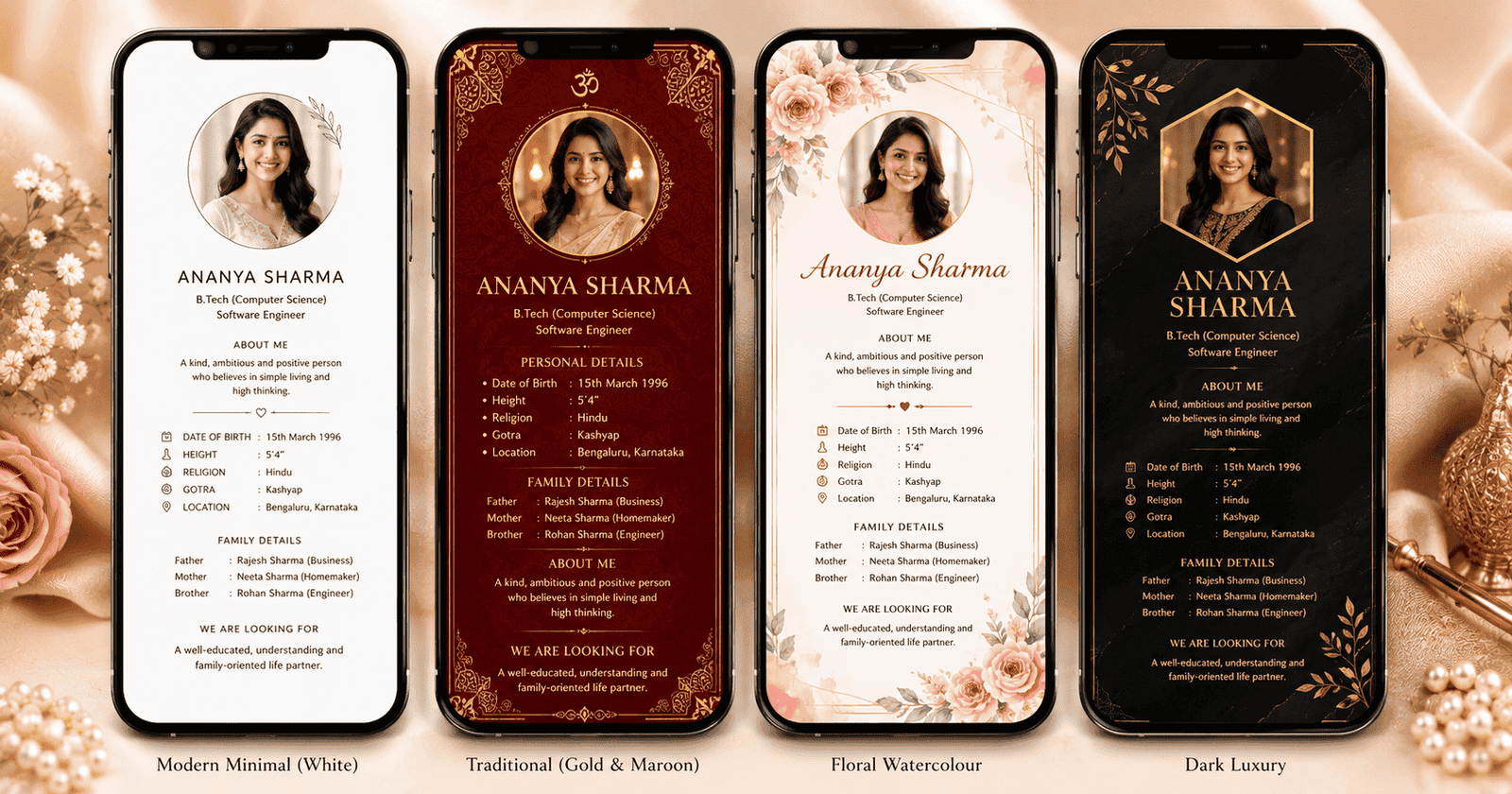 Best Marriage Biodata Designs