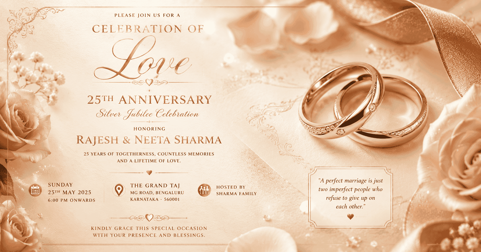 Anniversary Invitation Message Samples