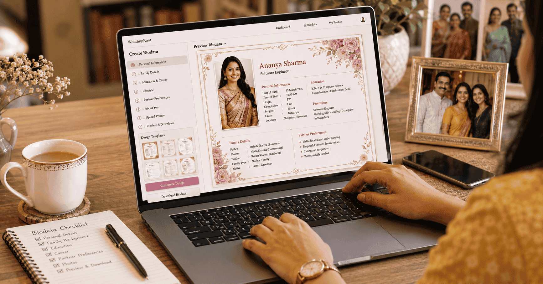 How to Create Biodata for Marriage Online