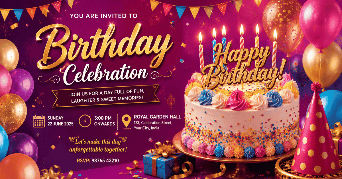 Birthday Invitation Message Ideas