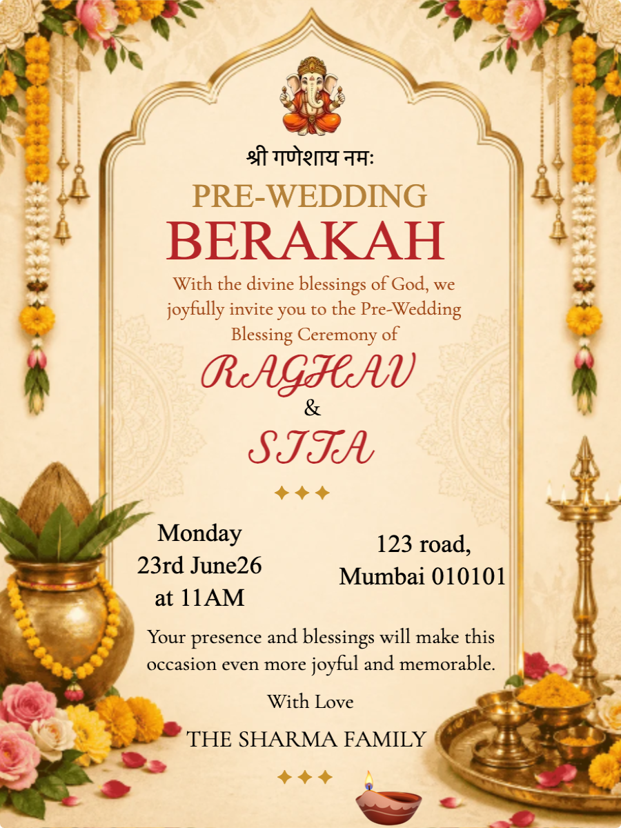 Berakah Blessing Template