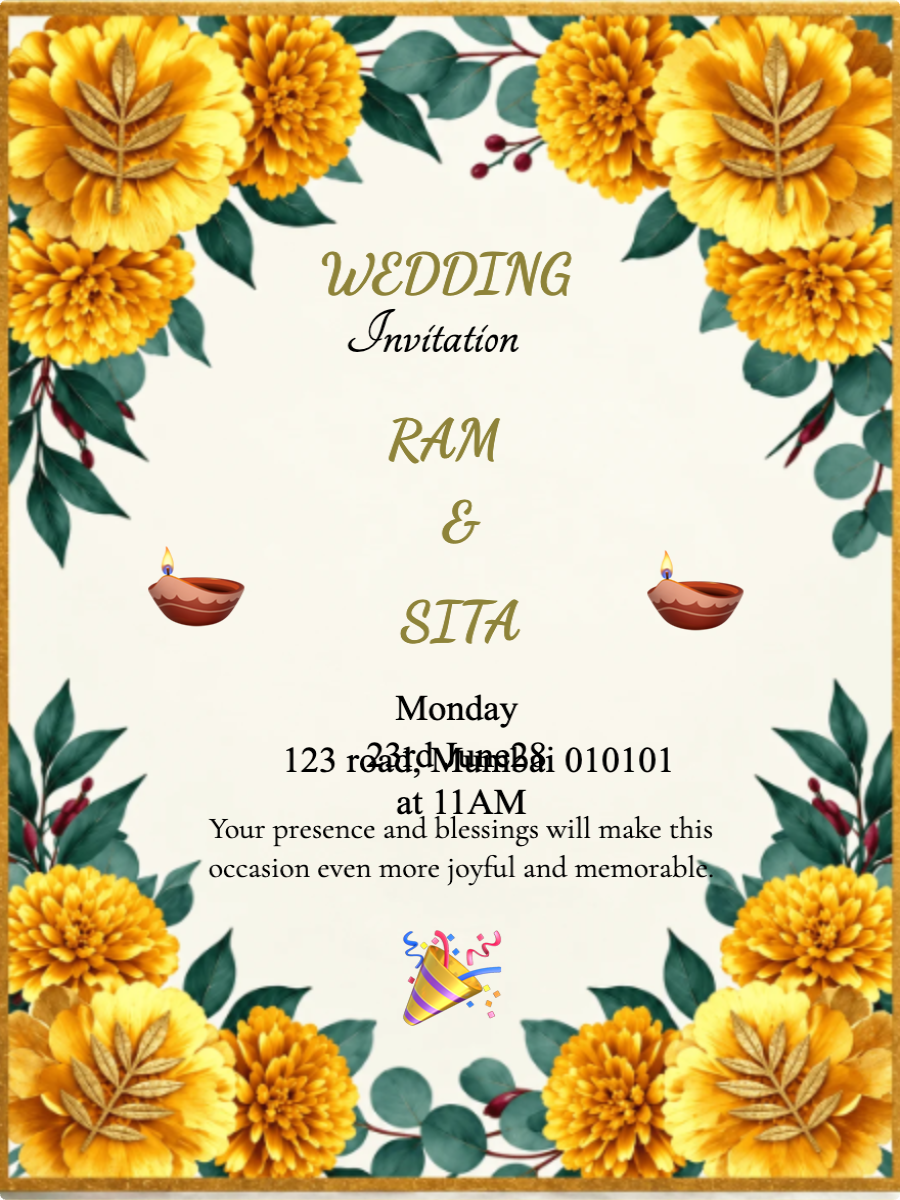 Golden Frame Wedding Ceremony — Template Details